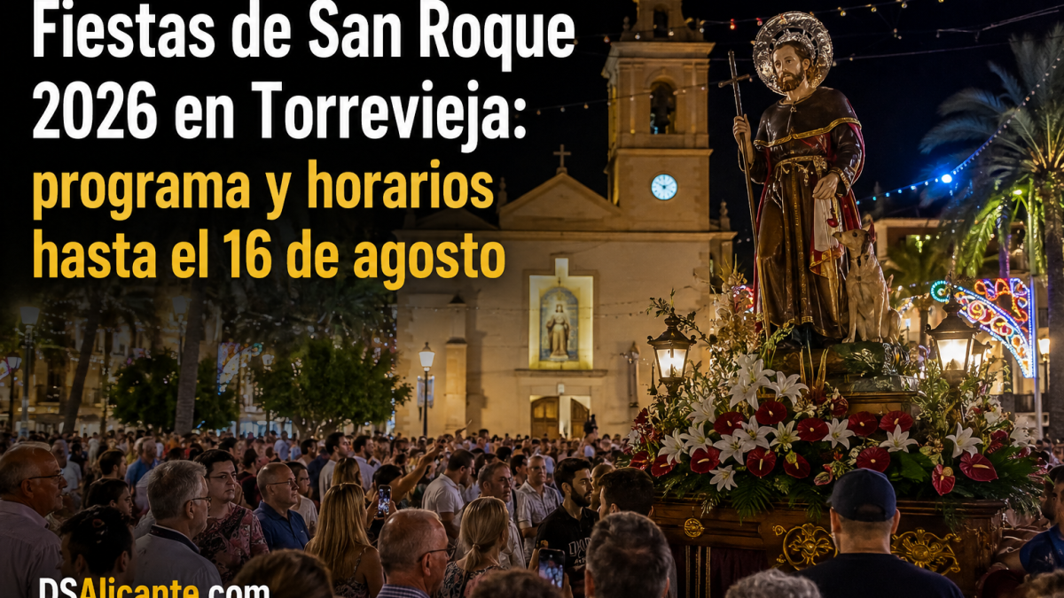 Fiestas de San Roque 2026 en Torrevieja: programa y horarios hasta el 16 de agosto
