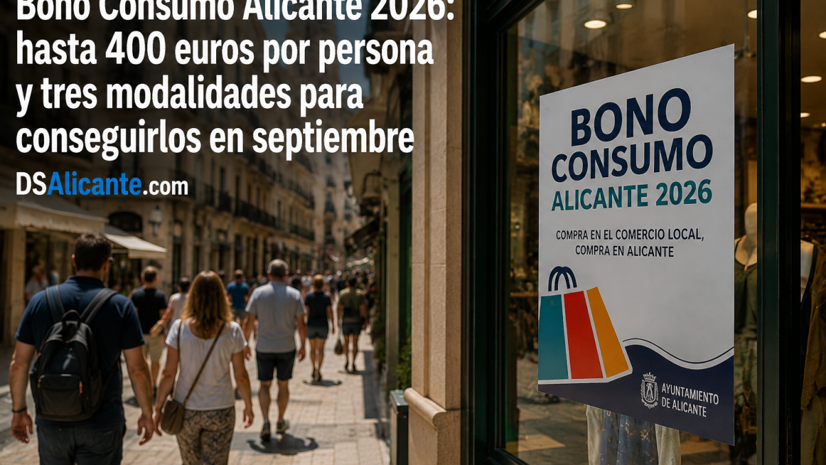Hasta 400 euros en bonos para comprar en Alicante: quién puede pedirlos y cuándo salen