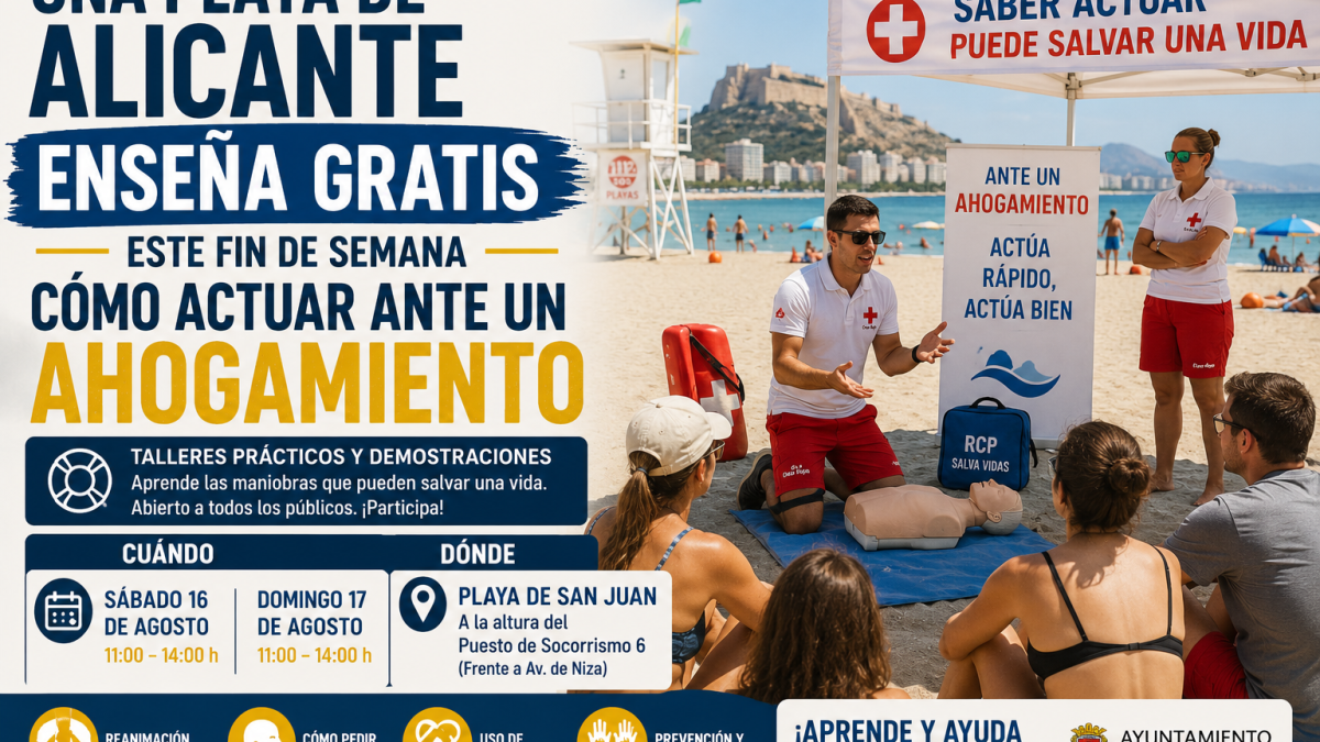 L’Albir acoge este puente talleres gratuitos para todos los públicos sobre prevención de ahogamientos, rescate seguro y RCP.