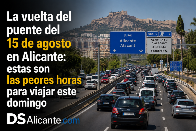 La DGT mantiene el dispositivo hasta medianoche: regreso del puente en Alicante