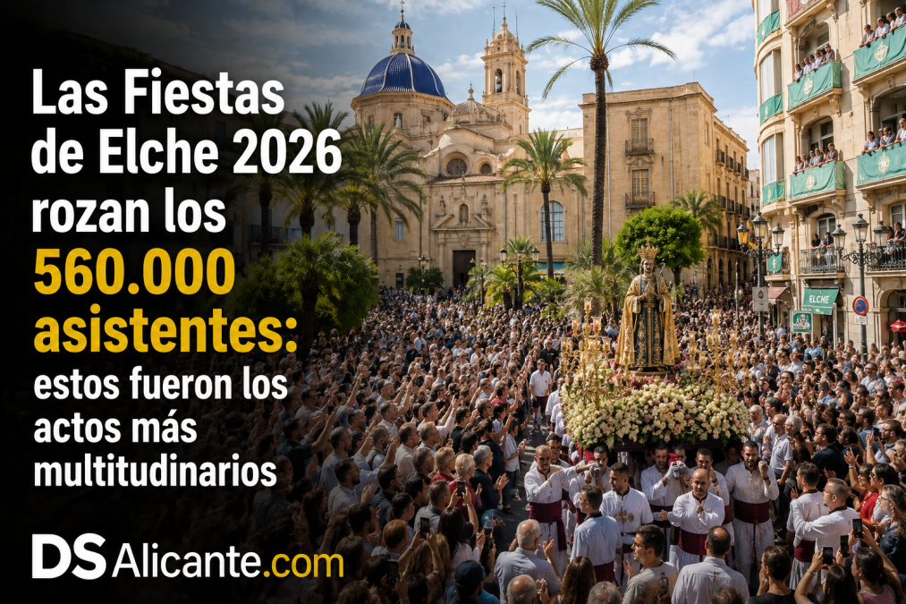 Las Fiestas de Elche 2026 rozaron los 560.000 asistentes. Consulta las cifras de la Barraca Municipal, mascletaes y principales actos.