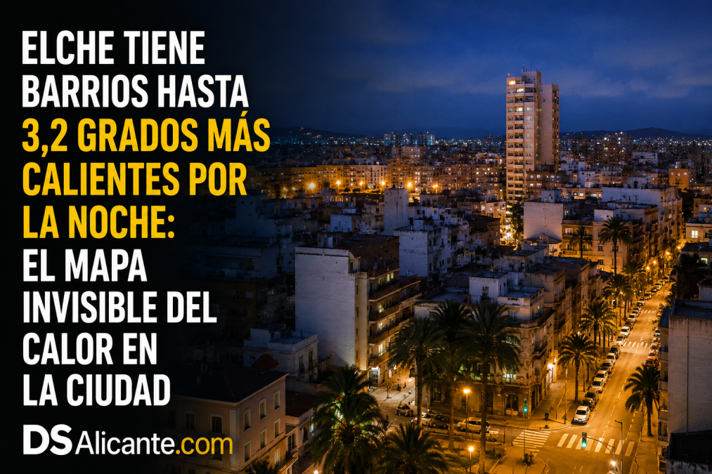 Los barrios de Elche con más calor por la noche
