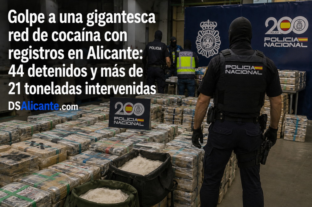Más de 21 toneladas de cocaína y 44 detenidos: la macrooperación antidroga que también llega a Alicante