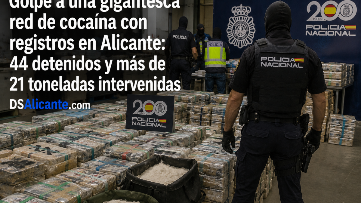 Más de 21 toneladas de cocaína y 44 detenidos: la macrooperación antidroga que también llega a Alicante