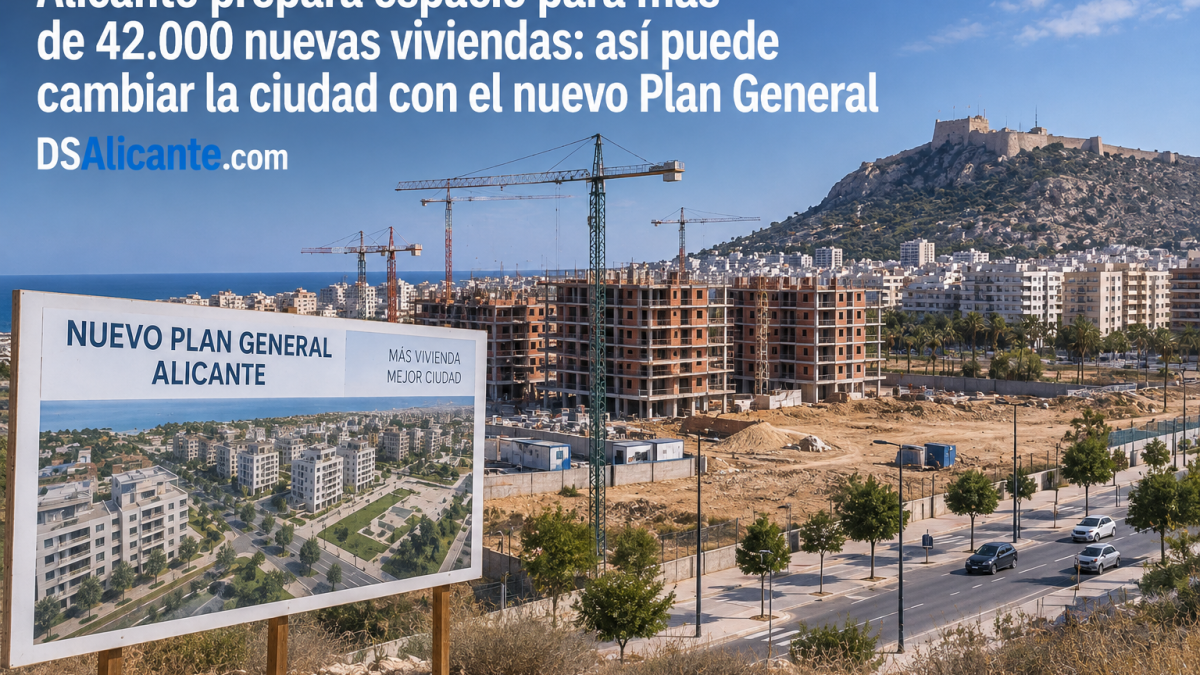 Más de 42.000 viviendas, seis grandes parques y un tercer hospital: el plan que puede transformar Alicante