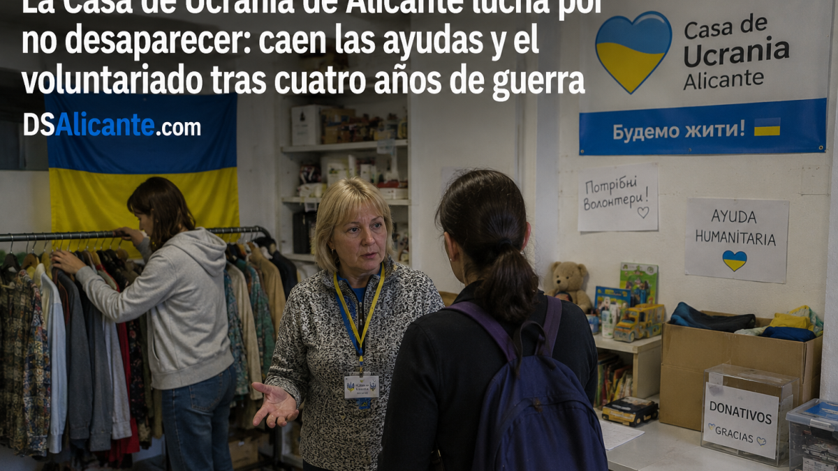 Más de 62.000 ucranianos viven en Alicante y uno de sus principales puntos de apoyo está en riesgo