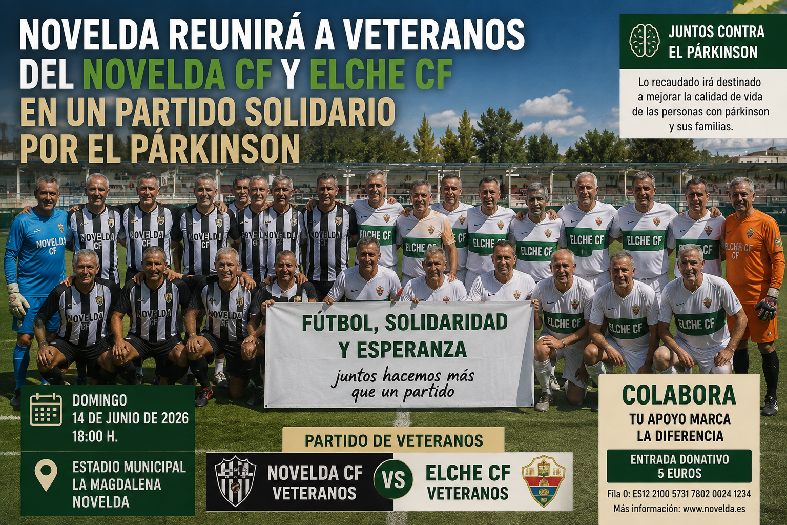 Novelda CF-Elche CF: partido homenaje a “El Pasiego”
