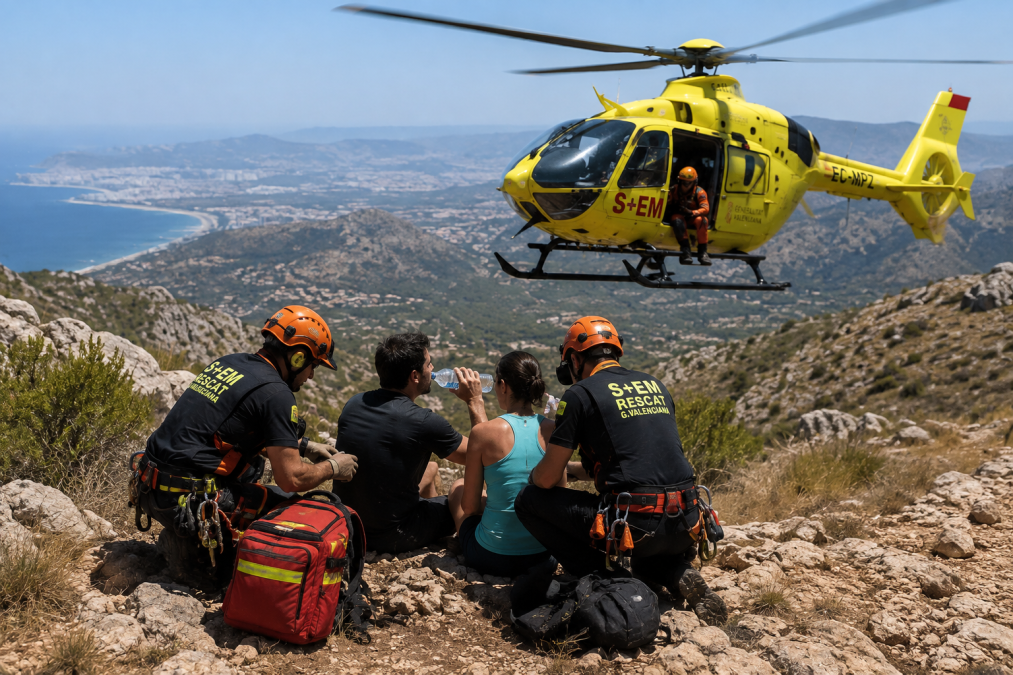 Rescatan a dos senderistas deshidratados en el Montgó