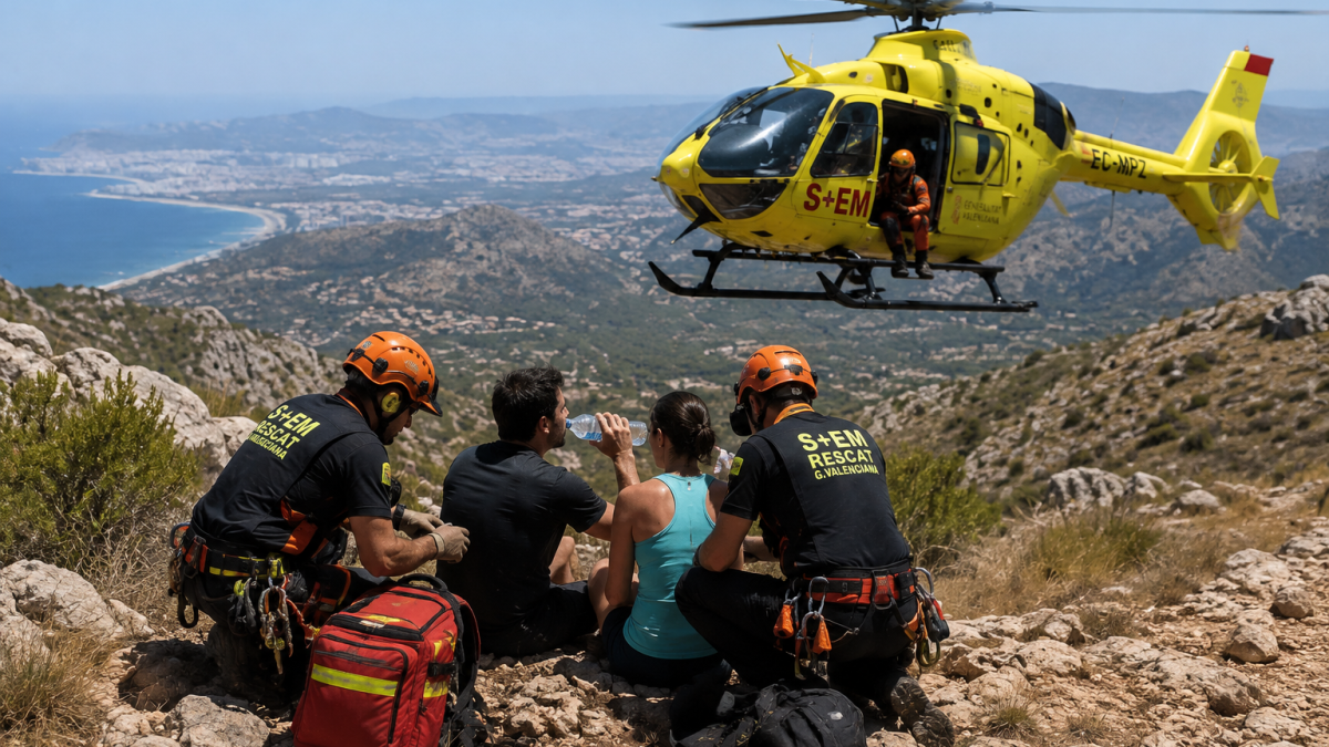 Rescatan a dos senderistas deshidratados en el Montgó