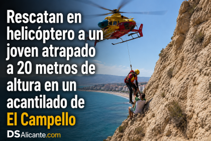 Rescate en El Campello: atrapado a 20 metros de altura