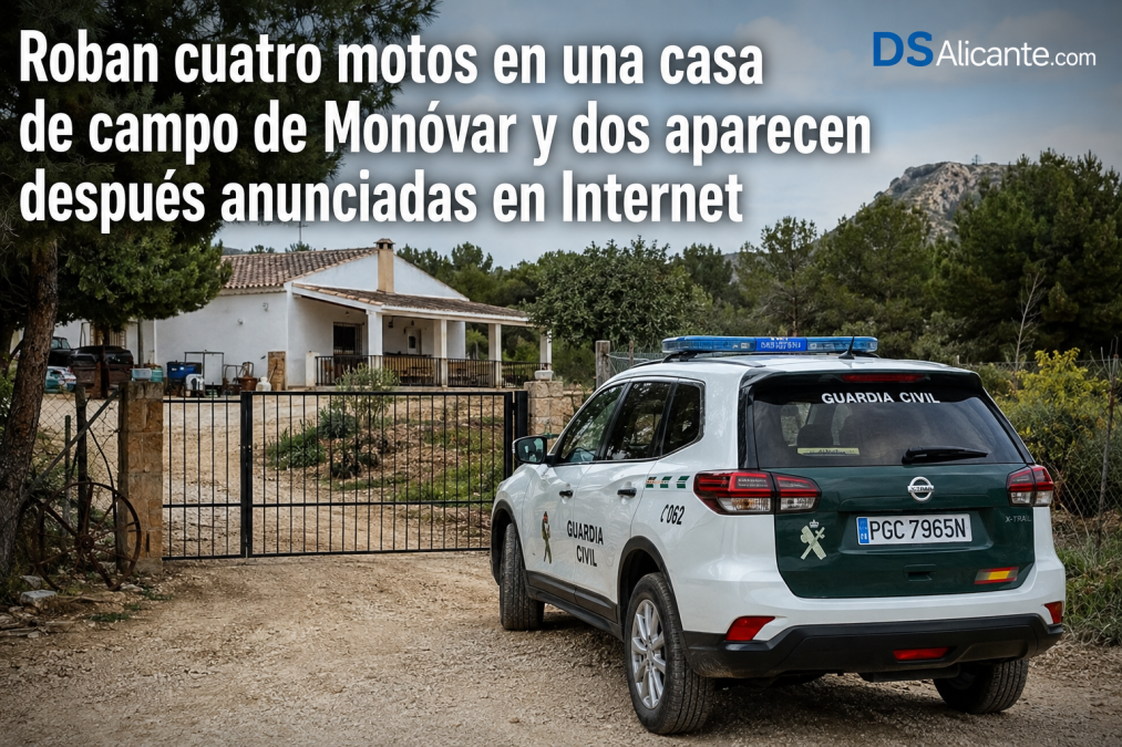 Roban cuatro motos en Monóvar y dos aparecen a la venta en Internet
