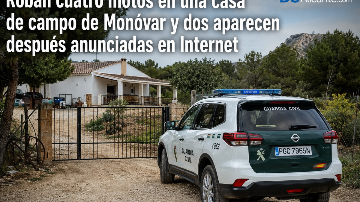 Roban cuatro motos en Monóvar y dos aparecen a la venta en Internet