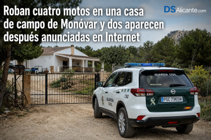 Roban cuatro motos en Monóvar y dos aparecen a la venta en Internet
