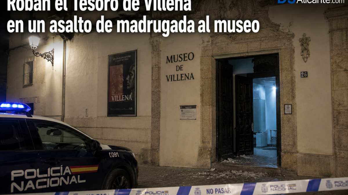 Roban el Tesoro de Villena en un asalto de madrugada al museo