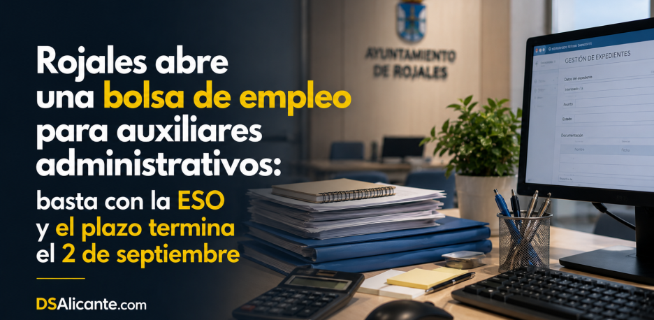 Rojales abre bolsa de auxiliar administrativo: plazo y requisitos
