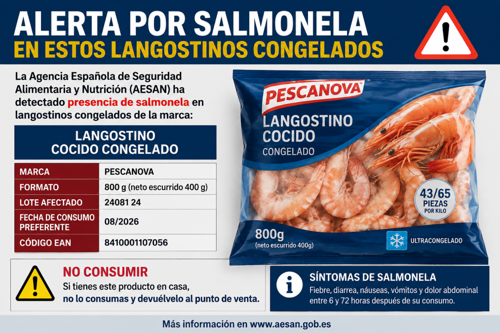 ¿Tienes estos langostinos en el congelador? Alerta por salmonela en un lote vendido en España