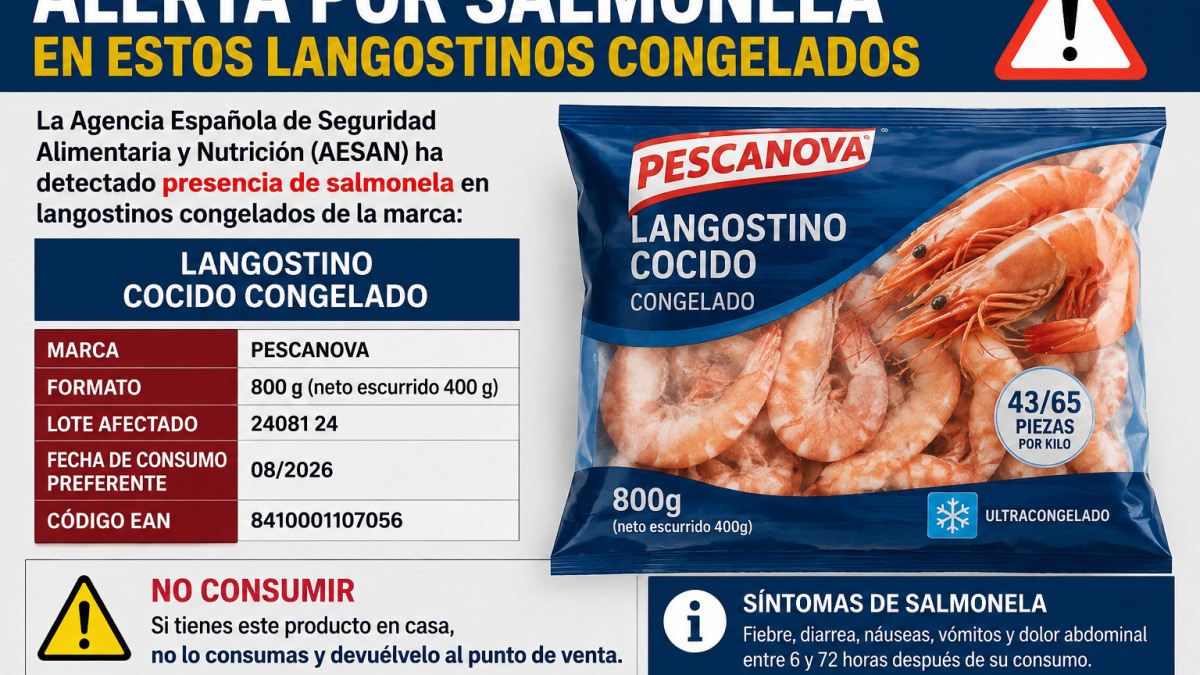 ¿Tienes estos langostinos en el congelador? Alerta por salmonela en un lote vendido en España