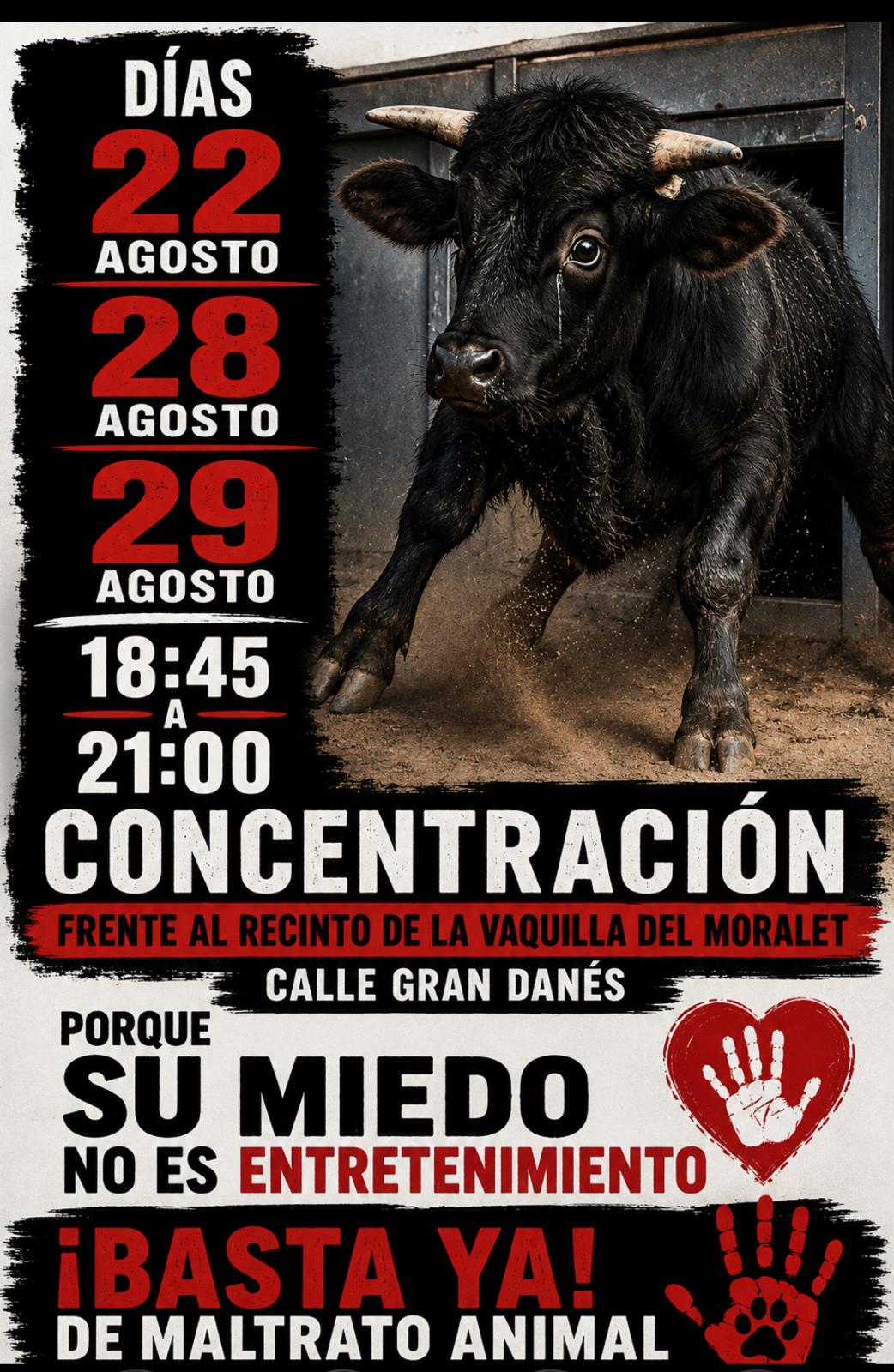 cartel sexista de los que torturan animales por Sagunto