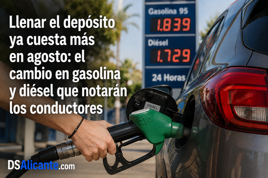Golpe al bolsillo en plena operación de agosto: esto cuesta ahora llenar el depósito de gasolina o diésel