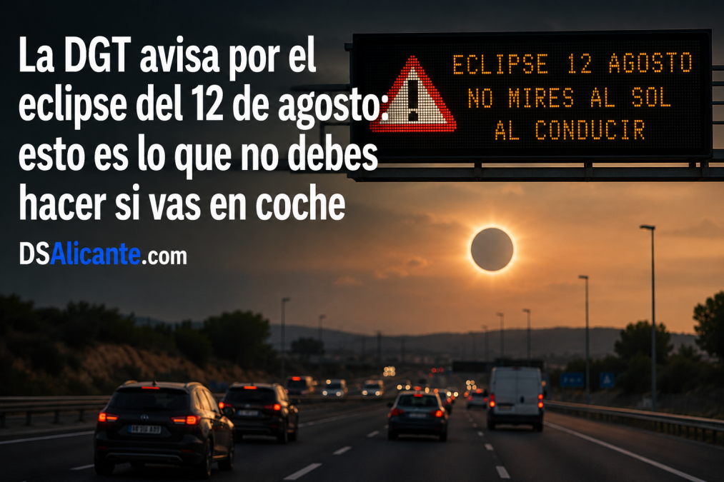 ¿Vas a ver el eclipse en coche La DGT avisa de una práctica prohibida que muchos conductores podrían intentar