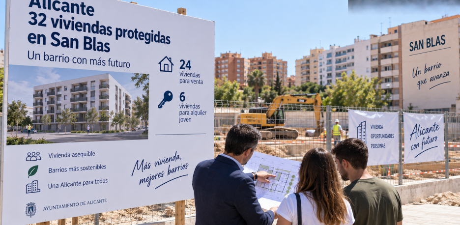 32 viviendas protegidas en Alicante: ubicación y quién podrá acceder