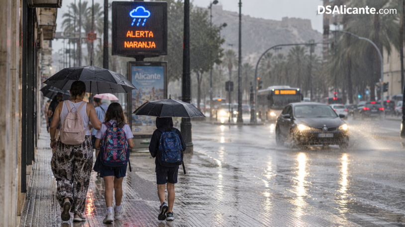 Alerta naranja en Alicante: lluvias, tormentas y granizo el miércoles