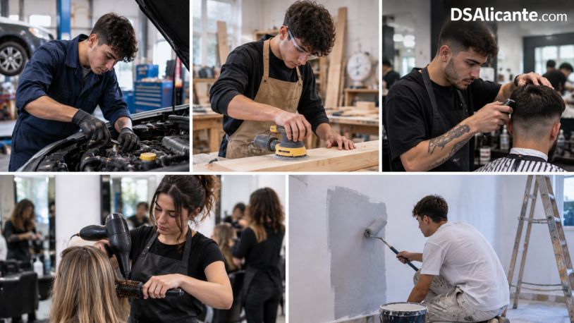 Alicante prepara cursos de mecánica, barbería, carpintería y pintura