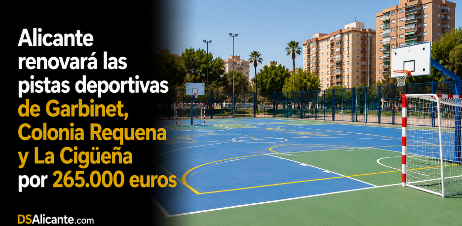 Alicante reforma tres pistas deportivas por 265.000 €