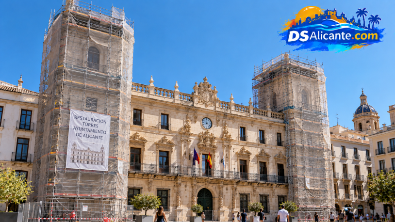 Alicante rehabilitará las torres del Ayuntamiento por 468.430 euros