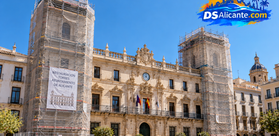 Alicante rehabilitará las torres del Ayuntamiento por 468.430 euros