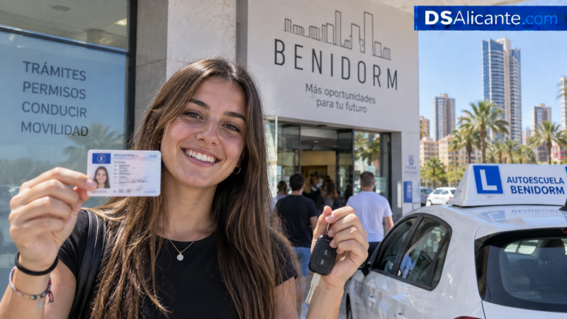 Ayuda de 250 € para el carné de conducir en Benidorm: requisitos