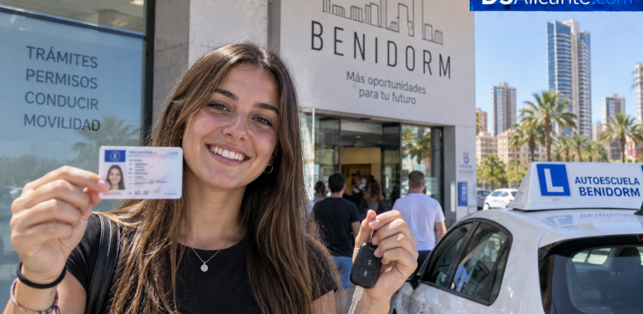 Ayuda de 250 € para el carné de conducir en Benidorm: requisitos