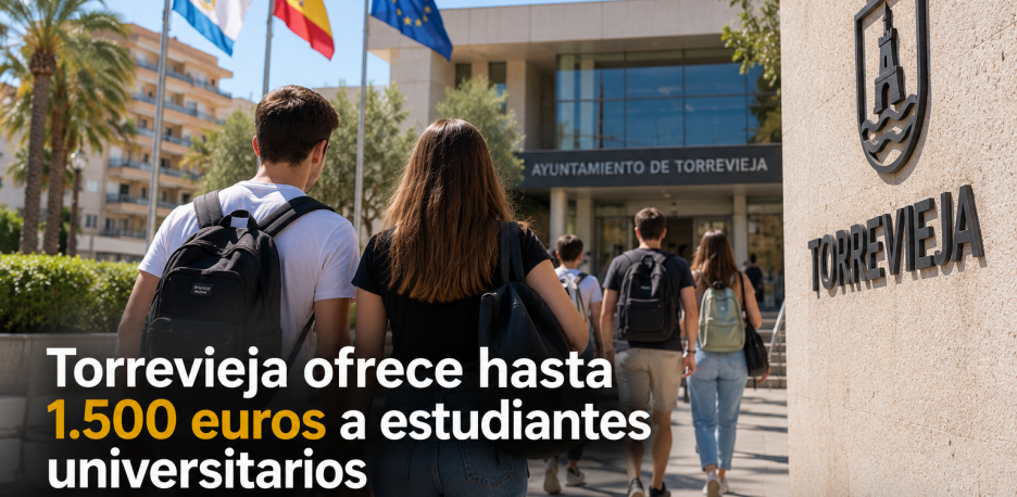 Ayudas de 1.500 € para universitarios de Torrevieja: requisitos