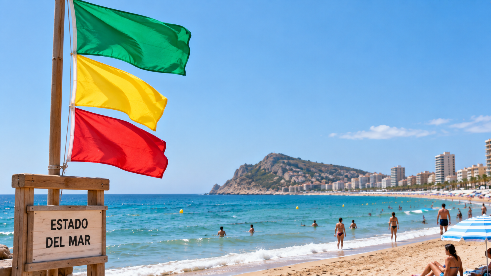 Banderas de playa: qué significan verde, amarilla y roja