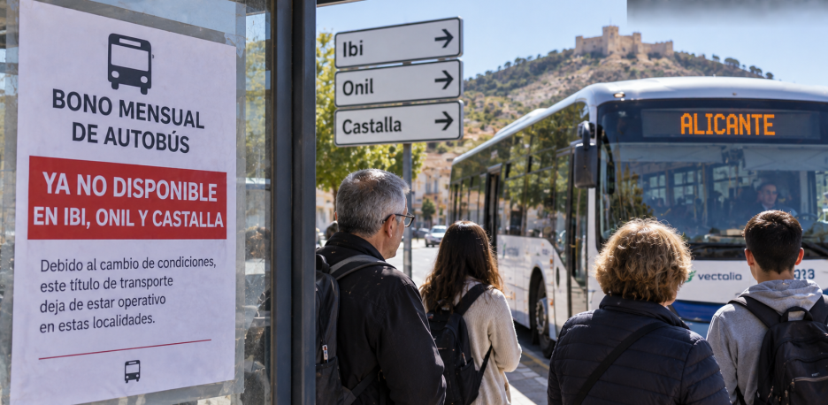 Bono de autobús en Ibi, Onil y Castalla: qué cambia desde septiembre