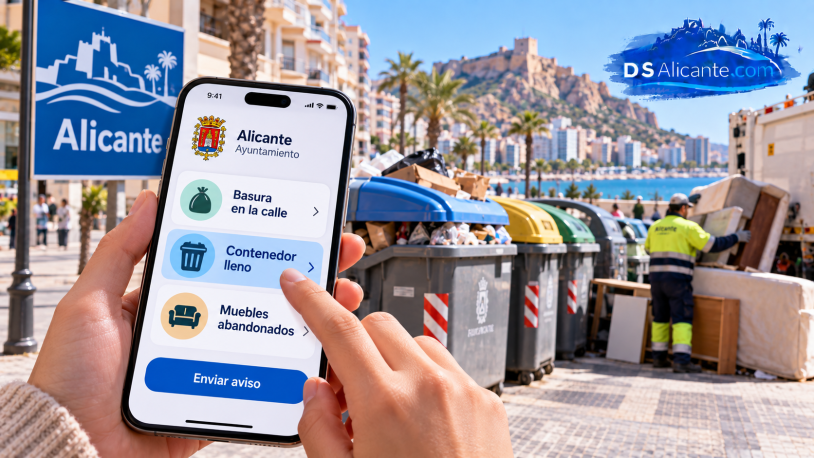 Cómo avisar de basura y muebles abandonados en Alicante desde el móvil
