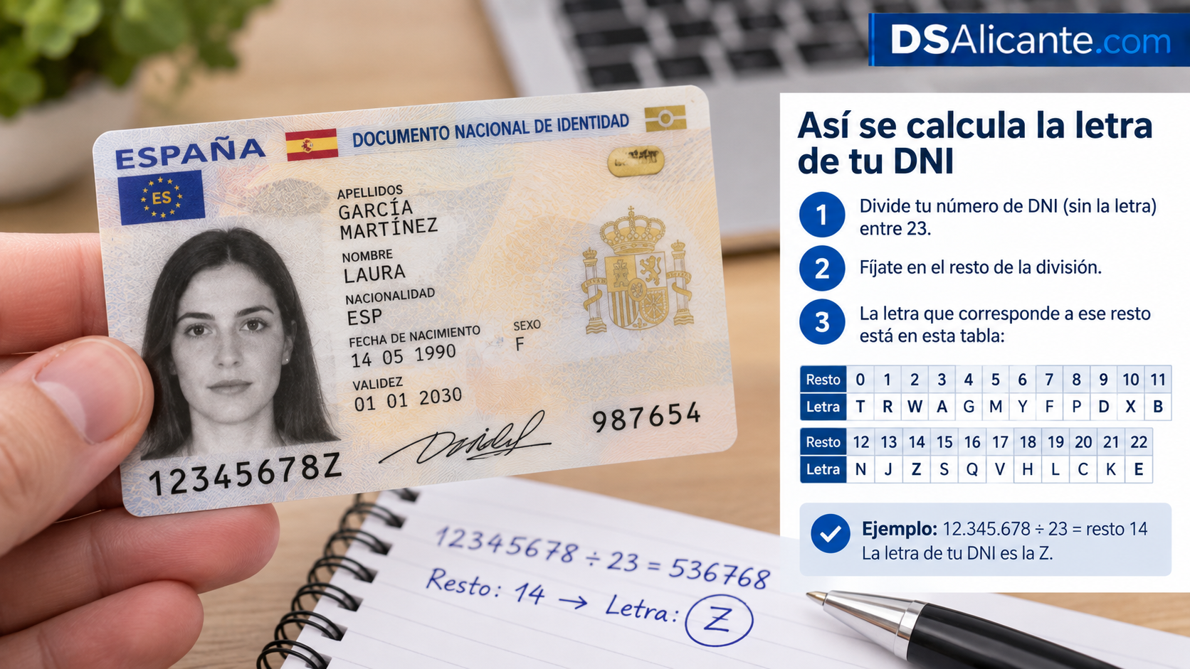Cómo calcular la letra del DNI y por qué no es aleatoria