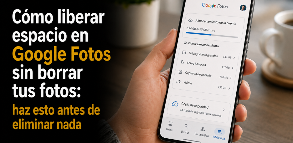 Cómo liberar espacio en Google Fotos sin borrar tus fotos