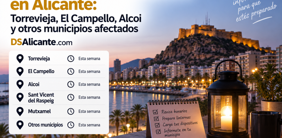 Cortes de luz en Alicante esta semana: municipios y horarios