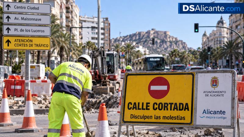 Cortes de tráfico en Alicante desde el 21 de septiembre: calles afectadas