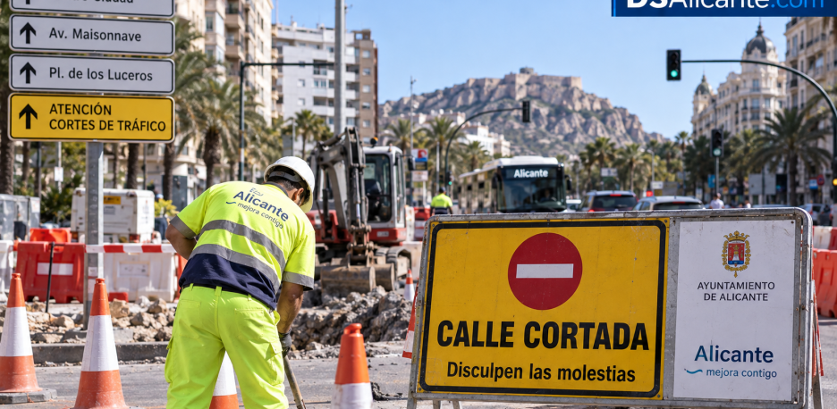 Cortes de tráfico en Alicante desde el 21 de septiembre: calles afectadas