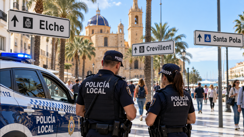 Criminalidad en Elche: sube un 2,4% mientras baja en Crevillent y Santa Pola