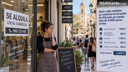 Cuánto cuesta mantener un comercio en el centro de Alicante