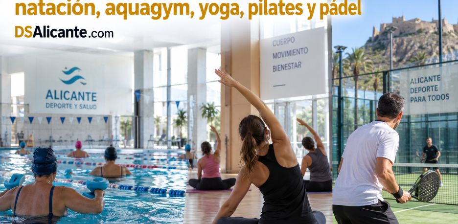 Deportes Alicante 2026-2027: natación, yoga y pilates