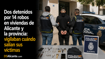 Dos detenidos por 14 robos en viviendas de Alicante