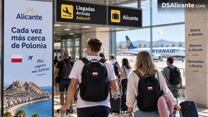 El turismo polaco crece un 24% en Alicante y supera los 724.000 pasajeros