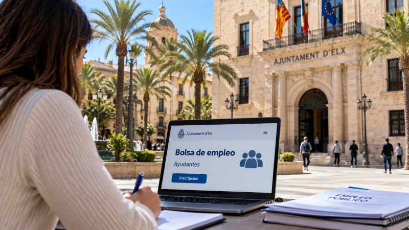 Elche abre una bolsa de empleo de ayudantes: plazo y cómo inscribirse