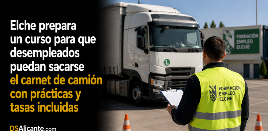 Elche prepara un curso para sacarse el carnet de camión