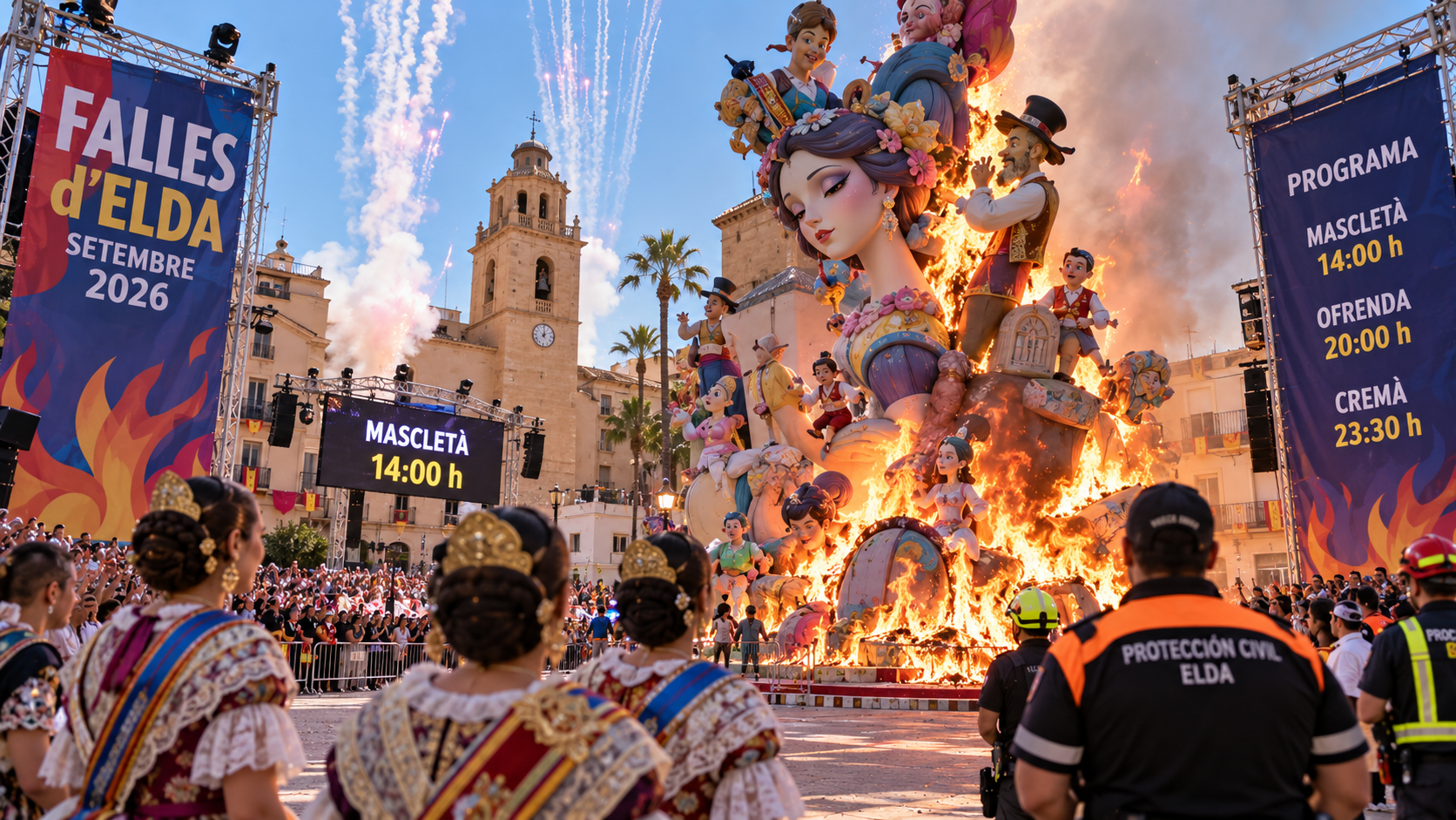 Fallas de Elda 2026: programa, mascletà y horarios de la Cremà