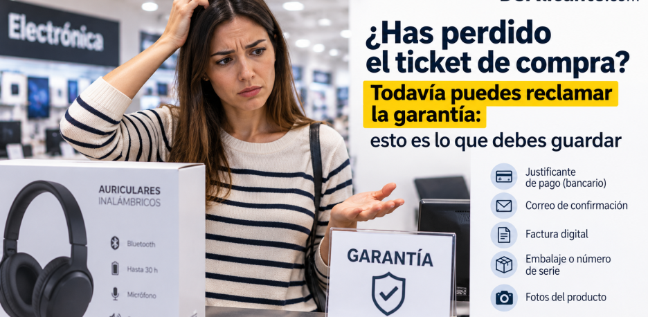 Garantía sin ticket: qué hacer si has perdido el recibo de compra